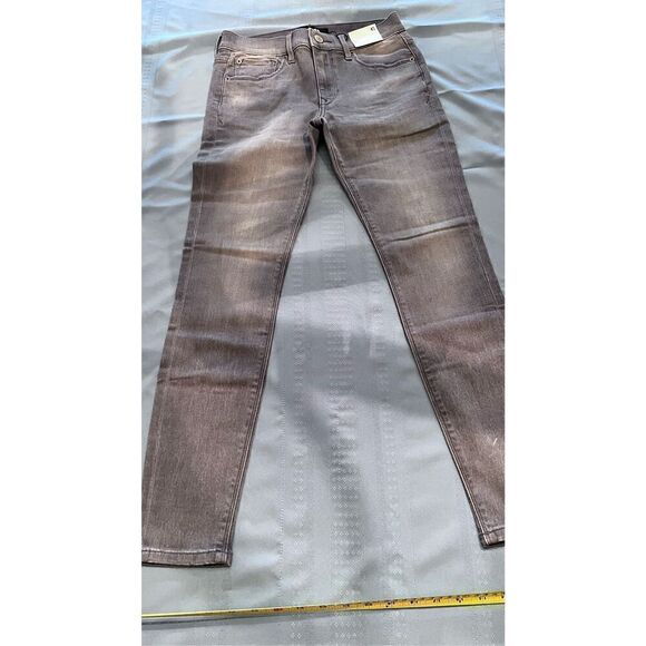 EXPRESS ANKLE JEAN LEGGINGS MID RISE SKINNY GRAY SZ 4 NEW ($79) - Picture 1 of 13
